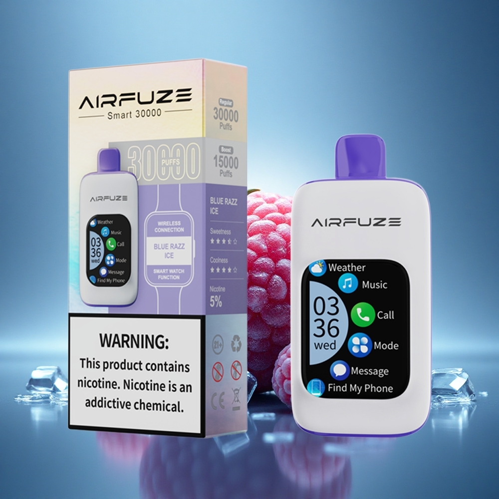 AirFuze Smart 30000 Puffs Glace Framboise Bleue 5% Nicotine 900mAh