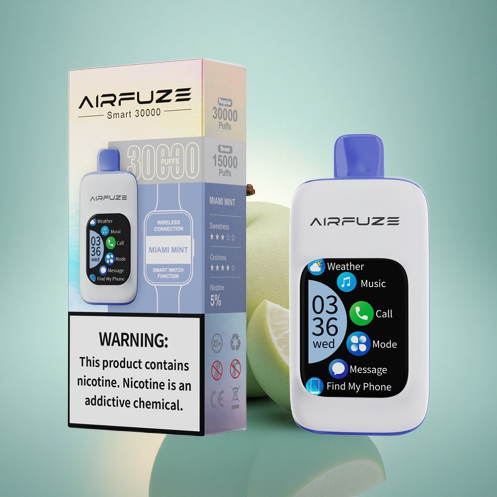 AirFuze Smart 30000 Puffs Menthe Miami 5% Nicotine 900mAh