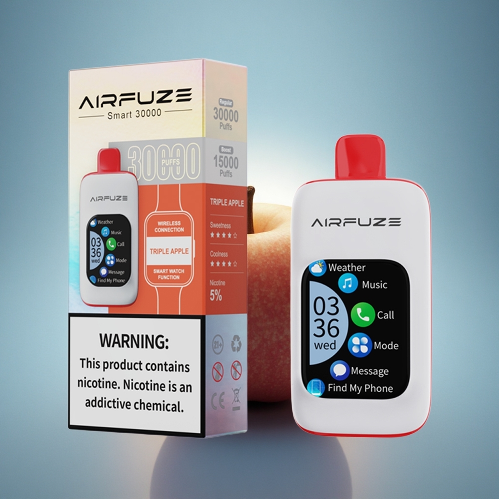 AirFuze Smart 30000 Puffs Triple Pomme avec 5% Nicotine et 900mAh