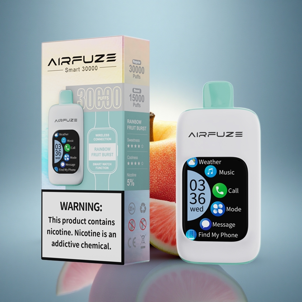 AirFuze Smart 30000 Puffs Éclat Fruité Arc-en-Ciel 5% Nicotine 900mAh