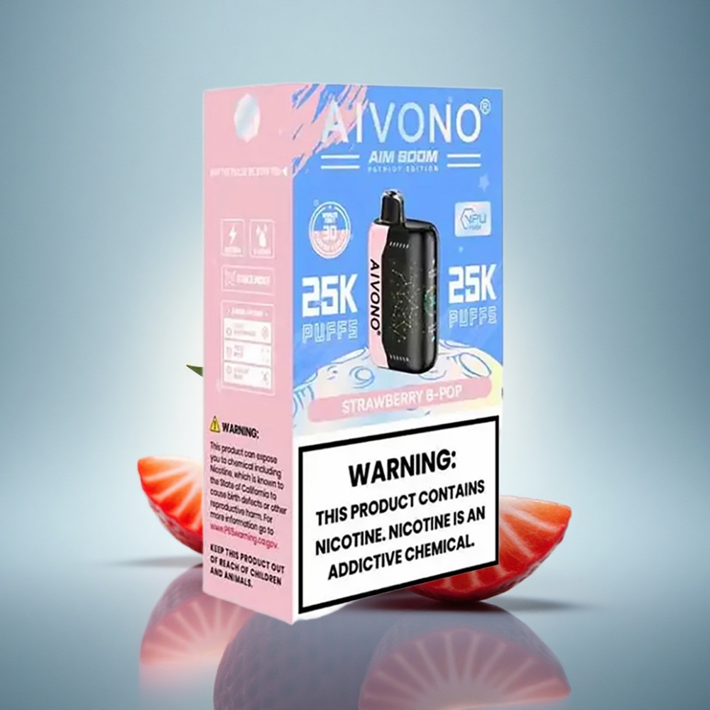 Aivono Aim Boom 25000 Puffs Fraise B Pop 0% nicotine 650mAh