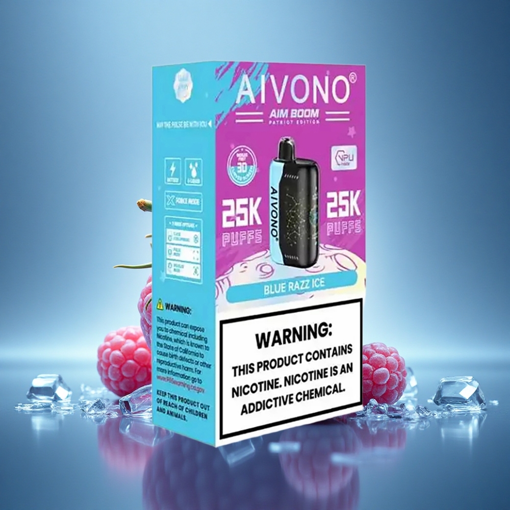 Aivono Aim Boom 25000 Puffs Glace Framboise Bleue 28ml 650mAh