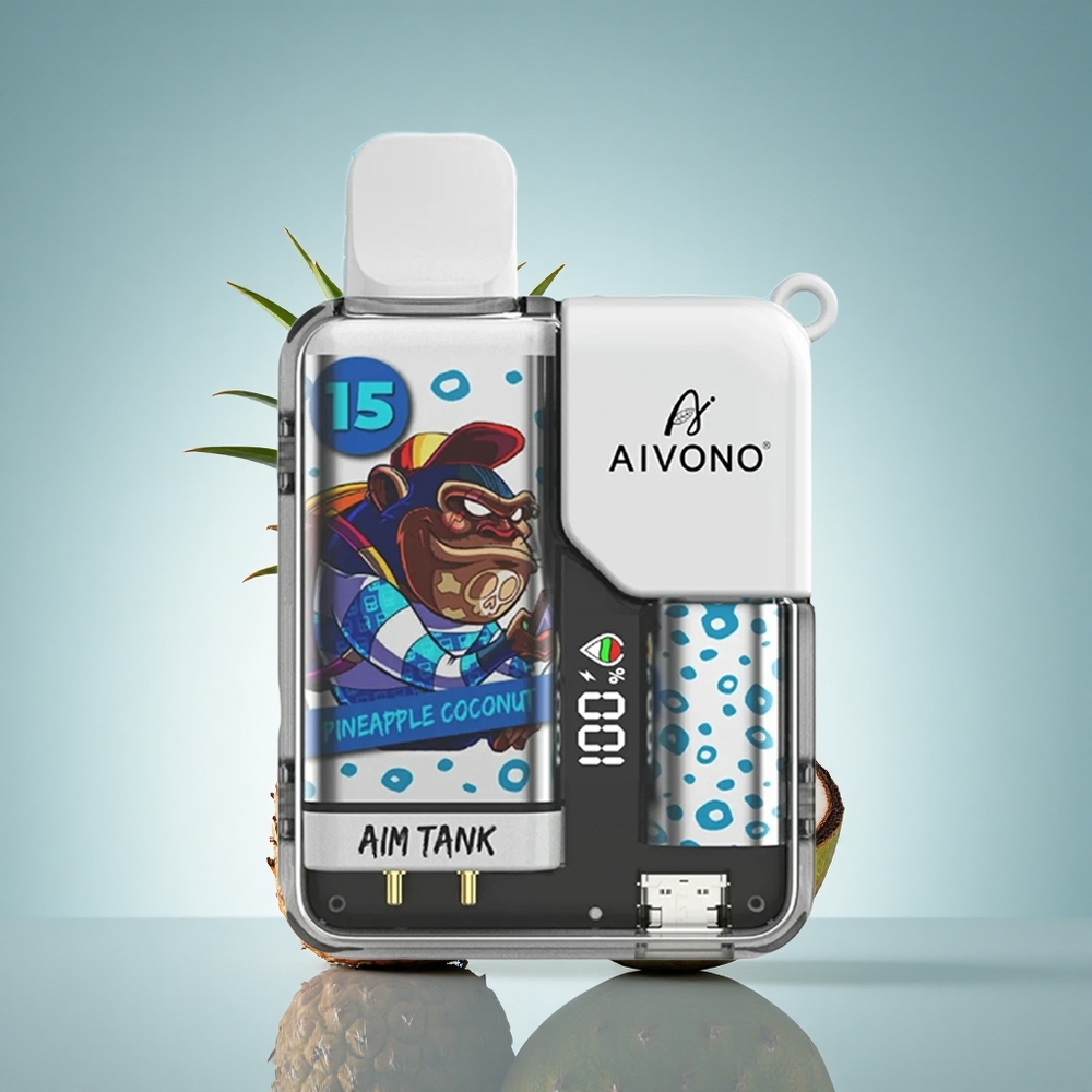 Aivono Aim Tank 9500 Puffs Ananas Noix de Coco 650mAh 5% Nicotine