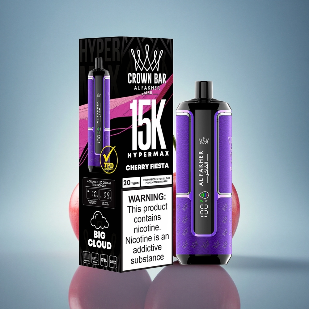 Al Fakher Crown Bar 15K Hypermax Fête des Cerises 22ml 600mAh