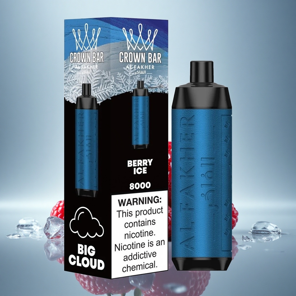 Al Fakher Crown Bar 8000 Crystal Glace Baie 18ml 5mg Nicotine 600mAh
