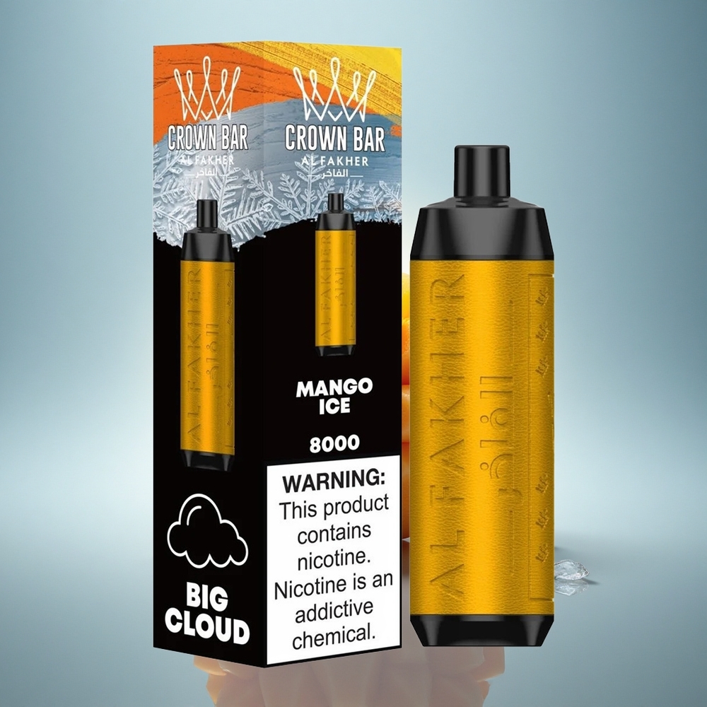 Al Fakher Crown Bar 8000 Crystal Glace à la Mangue 600mAh 5mg Nicotine