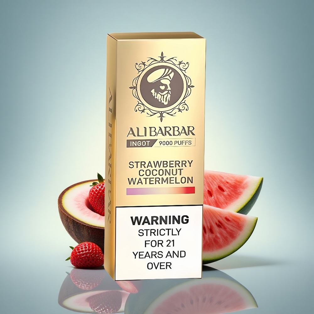 Alibarbar Ingot 9000 Puffs Fraise Noix de Coco Pastèque 2350mAh 22ml