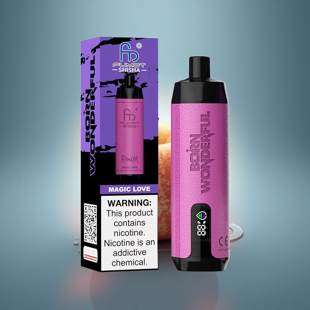 RandM Fumot Shisha 10000 Puffs Amour Magique avec LED et 0,5% de nicotine