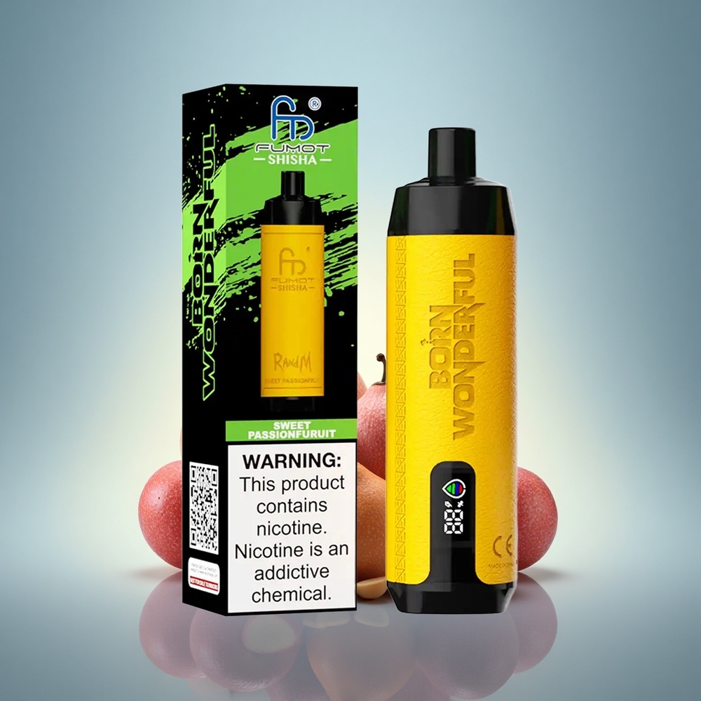 RandM Fumot Shisha 10000 Puffs Fruit de la Passion Doux avec 18ml et 850 mAh