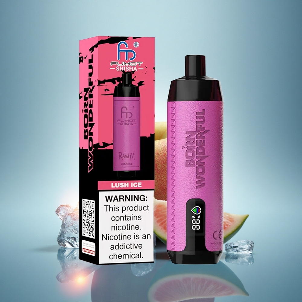 RandM Fumot Shisha 10000 Puffs Glace Rafraîchissante avec 0,5% de Nicotine et Batterie 850 mAh
