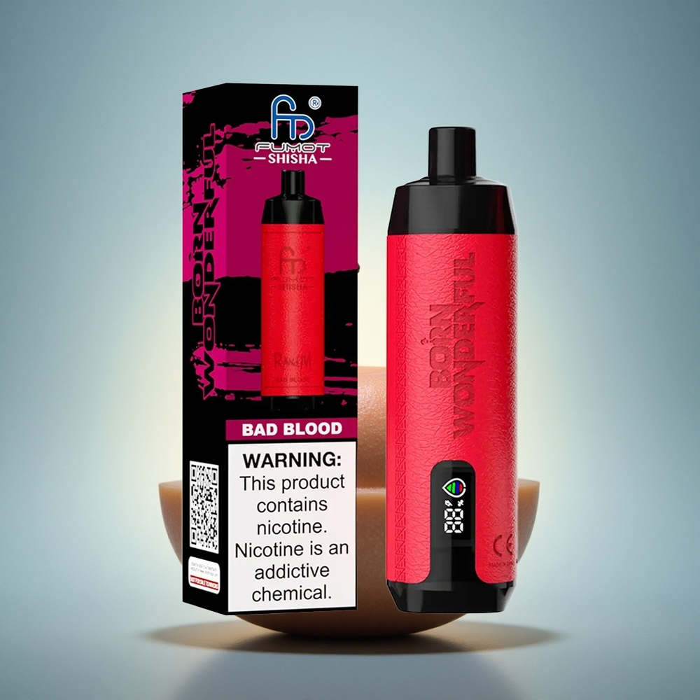 RandM Fumot Shisha 10000 Puffs Mauvais Sang LED Type-C 0.5% Nicotine 850 mAh