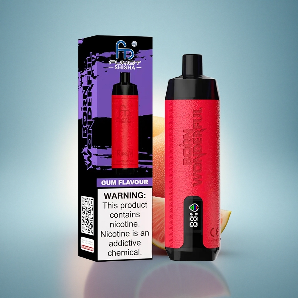 RandM Fumot Shisha 10000 Puffs Parfum Gummifarbe avec 0,5% nicotine et batterie 850 mAh