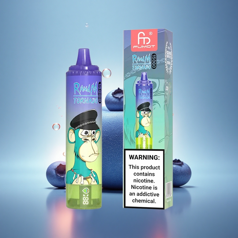 RandM Fumot Tornado 15000 Puffs Chewing Bulle Myrtille 25ml 850mAh