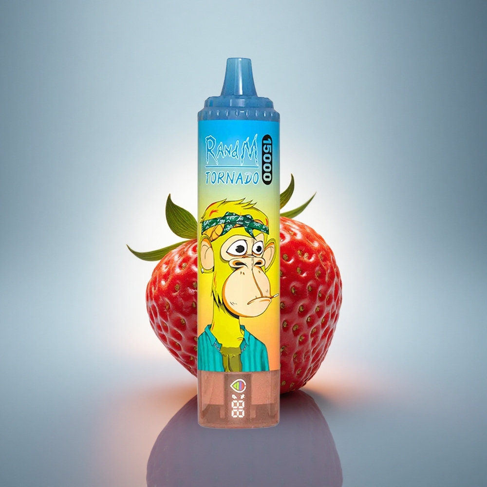 RandM Fumot Tornado 15000 Puffs Fraise LCD 25ml 5% Nicotine