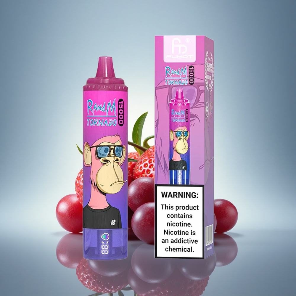 RandM Fumot Tornado 15000 Puffs Fraise Raisin 25ml 850mAh
