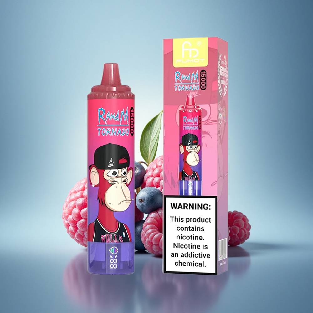 RandM Fumot Tornado 15000 Puffs Framboise Bleue 25ml 850mAh