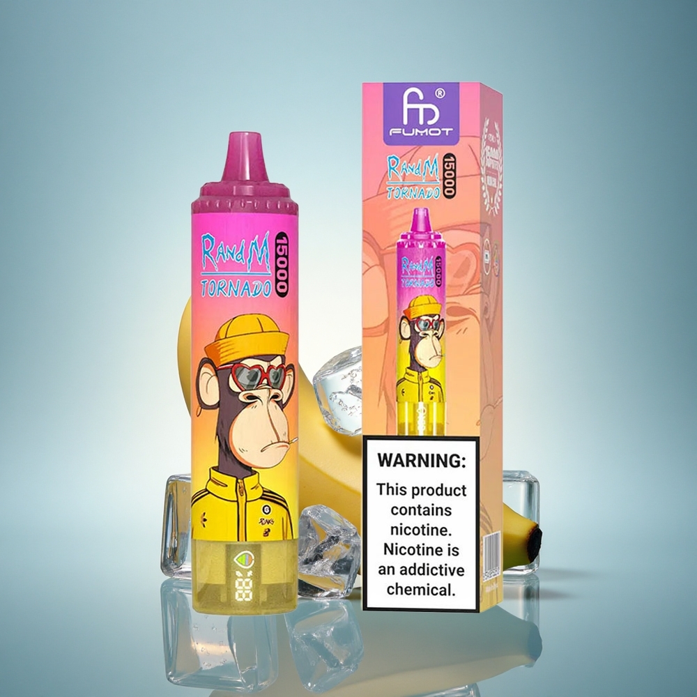 RandM Fumot Tornado 15000 Puffs Glace à la Banane 25ml 850mAh