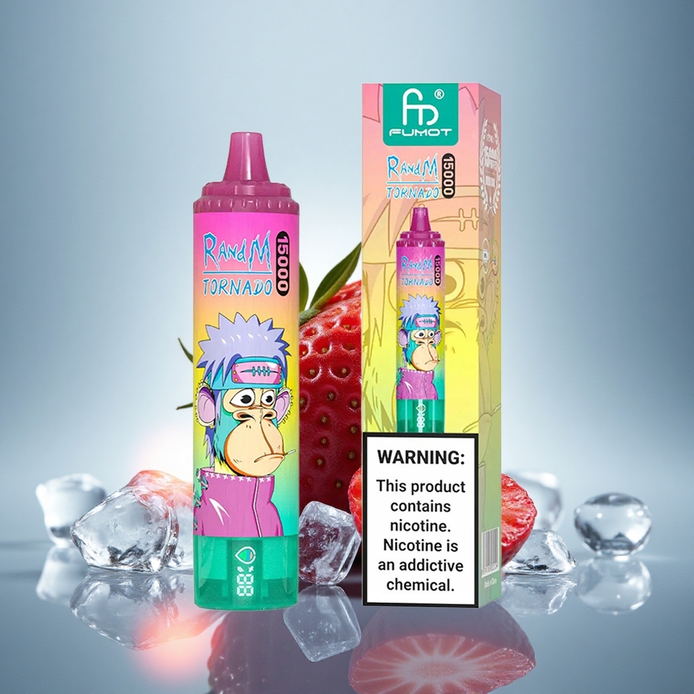 RandM Fumot Tornado 15000 Puffs Glace à la Fraise 25ml 850mAh