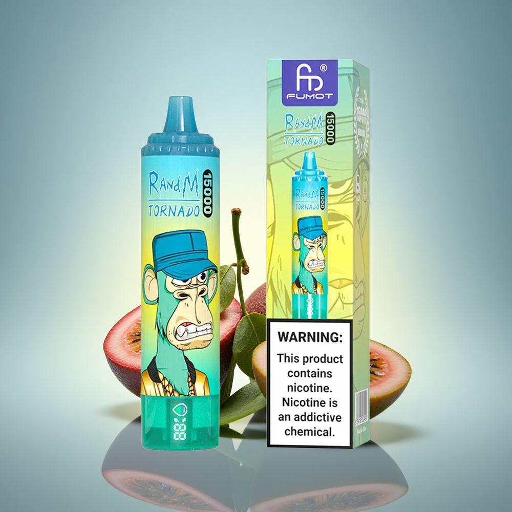 RandM Fumot Tornado 15000 Puffs Kiwi Fruit de la Passion Goyave 25ml 850mAh