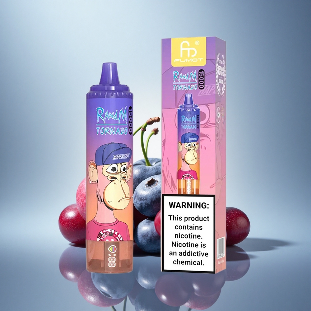 RandM Fumot Tornado 15000 Puffs Myrtille Cerise Canneberge 25ml 850mAh