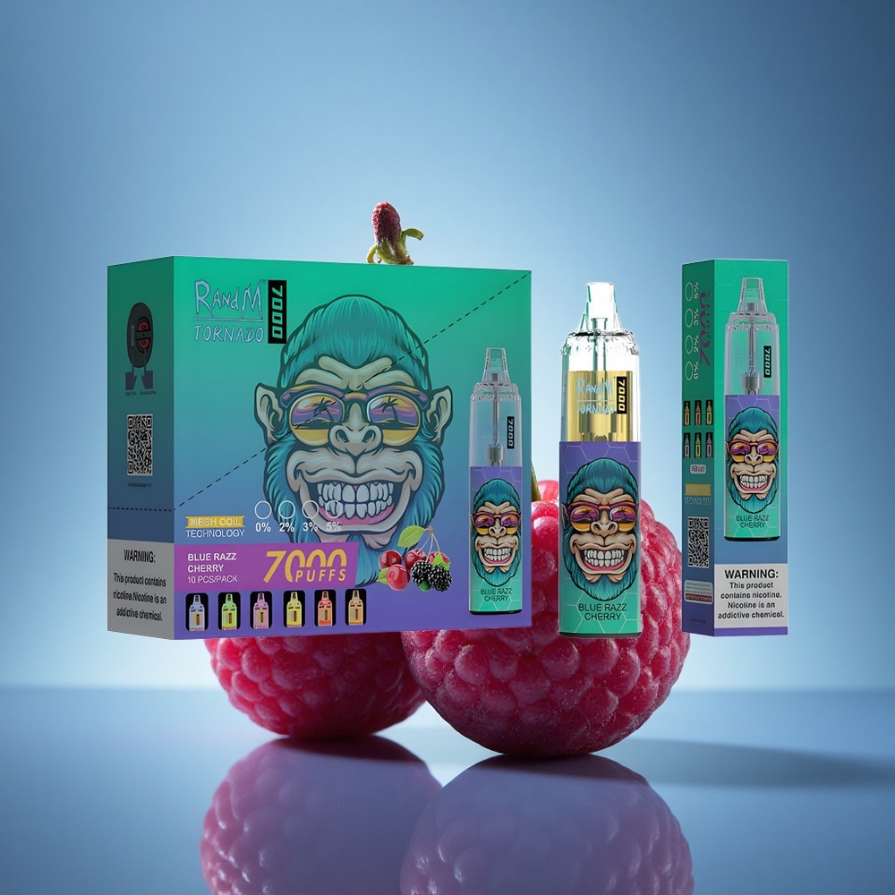 RandM Fumot Tornado 7000 Puffs Cerise Bleue Razz 14 ML 850 mAh
