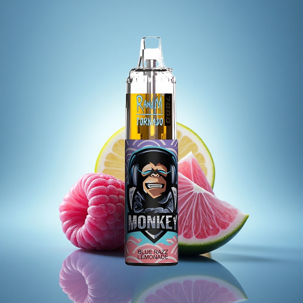 RandM Fumot Tornado 7000 Puffs Citronnade Bleu Framboise avec 14 ML et 5% Nicotine