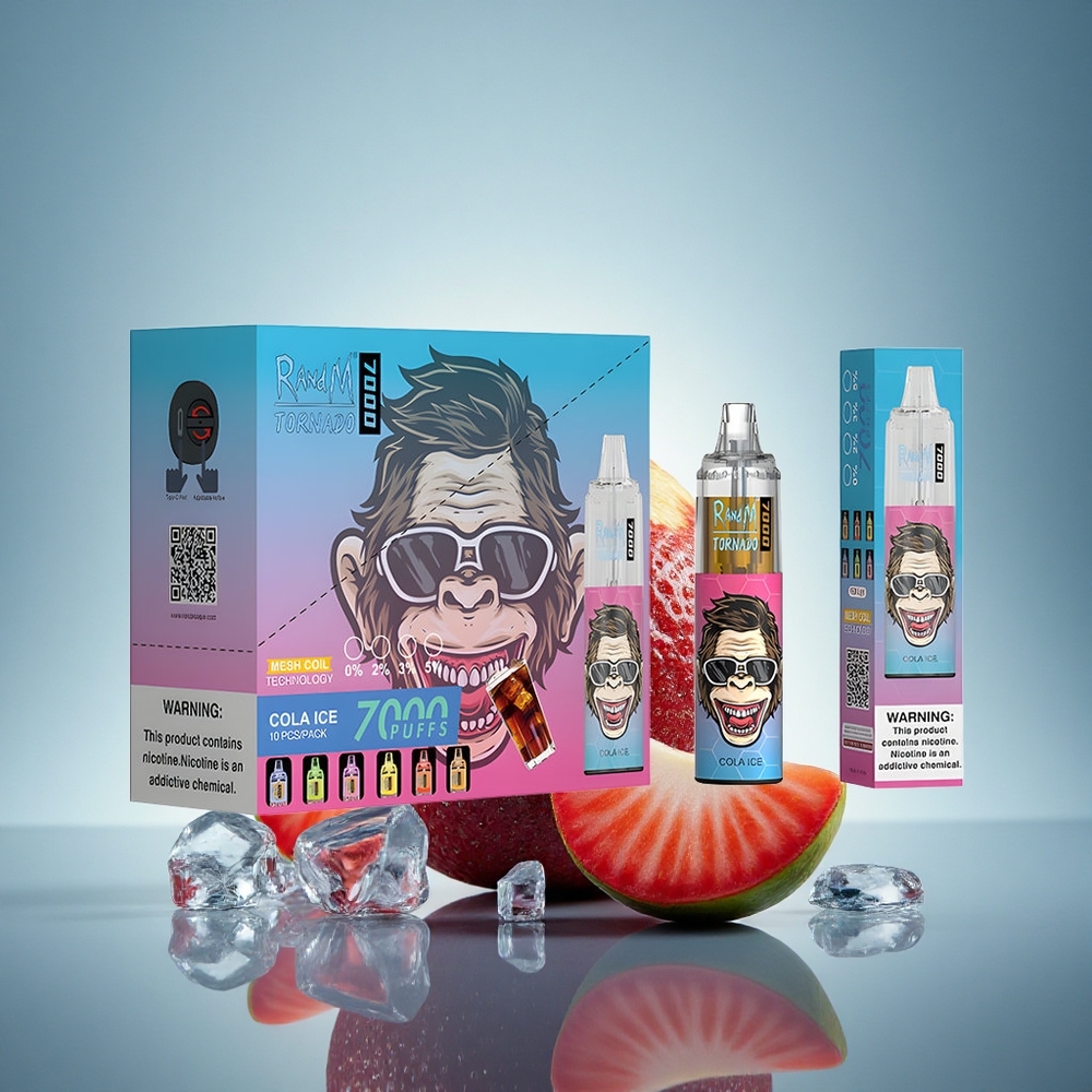 RandM Fumot Tornado 7000 Puffs Cola Glace avec 850 mAh et 5% de Nicotine