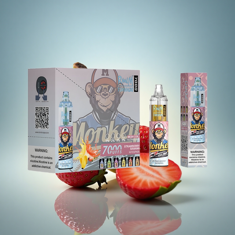 RandM Fumot Tornado 7000 Puffs Fraise Banane 14 ML 850 mAh