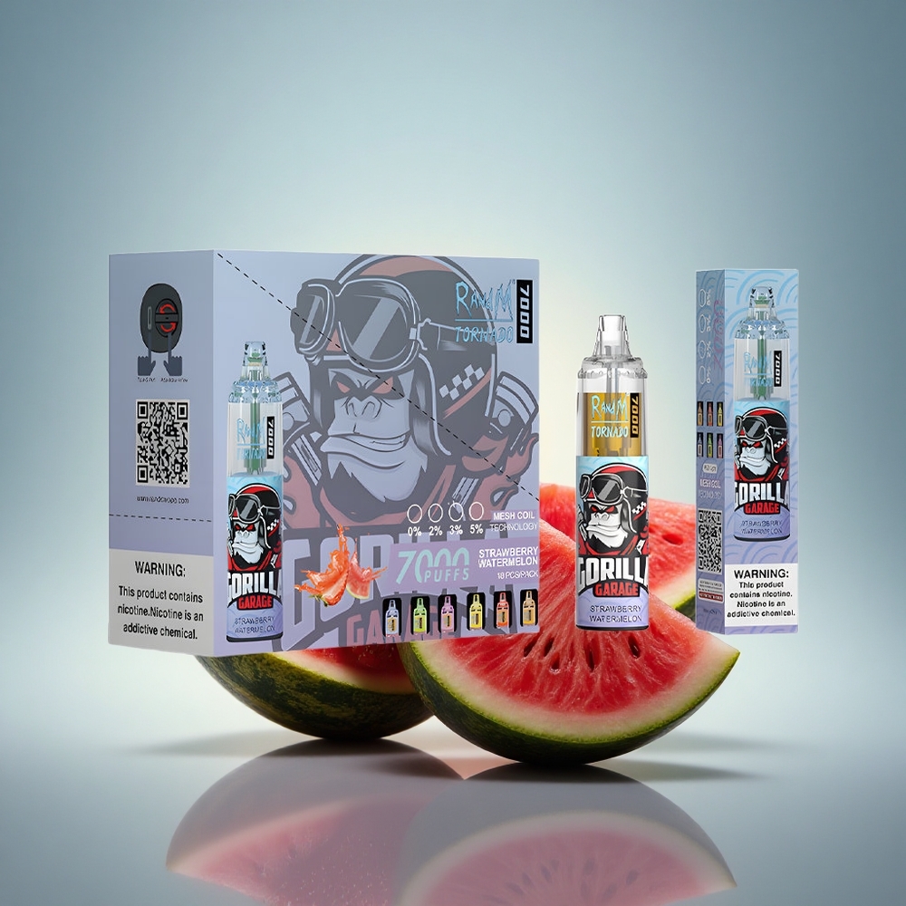 RandM Fumot Tornado 7000 Puffs Fraise Pastèque 14ML 850mAh