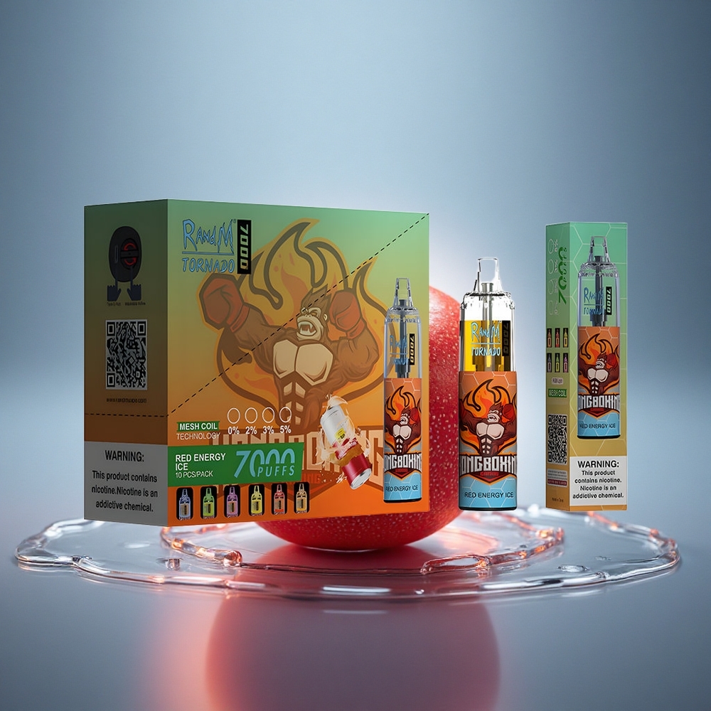 RandM Fumot Tornado 7000 Puffs Glace Énergie Rouge 14 ML 850 mAh
