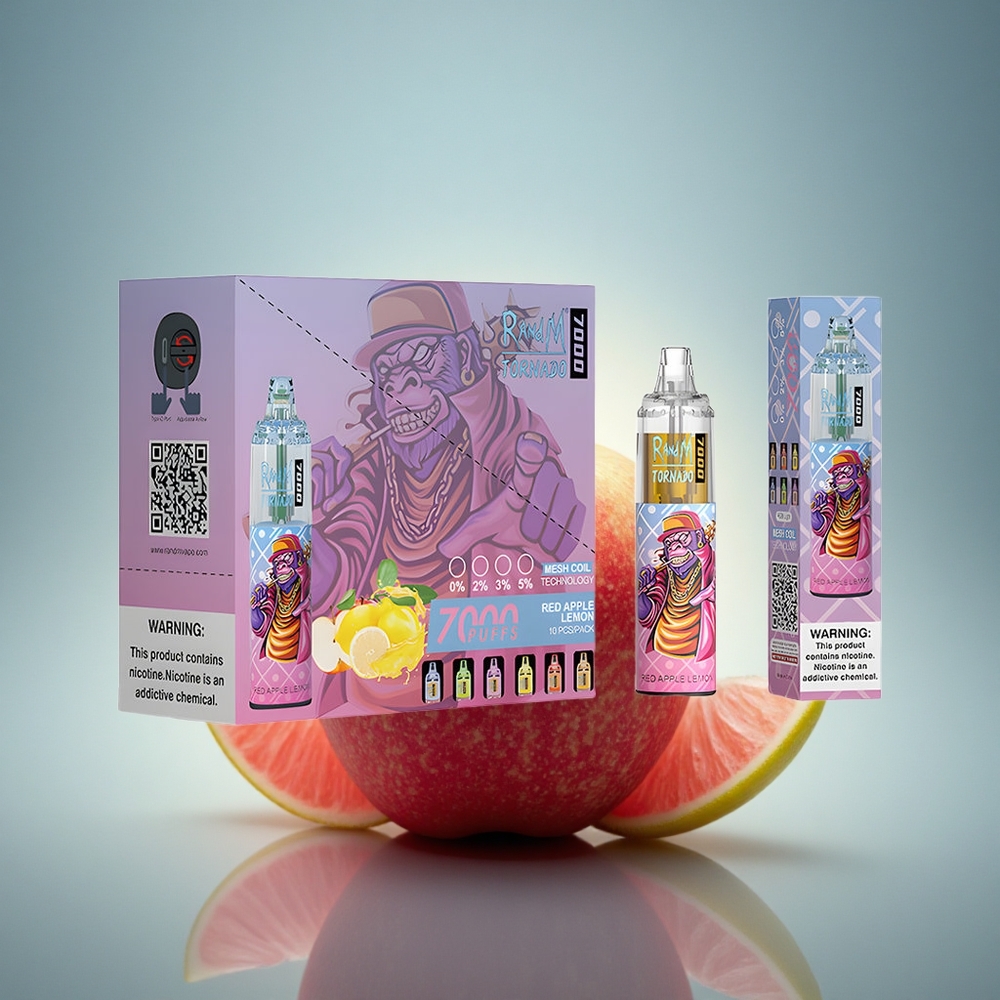 RandM Fumot Tornado 7000 Puffs Pomme Rouge Citron 14 ML 850 mAh