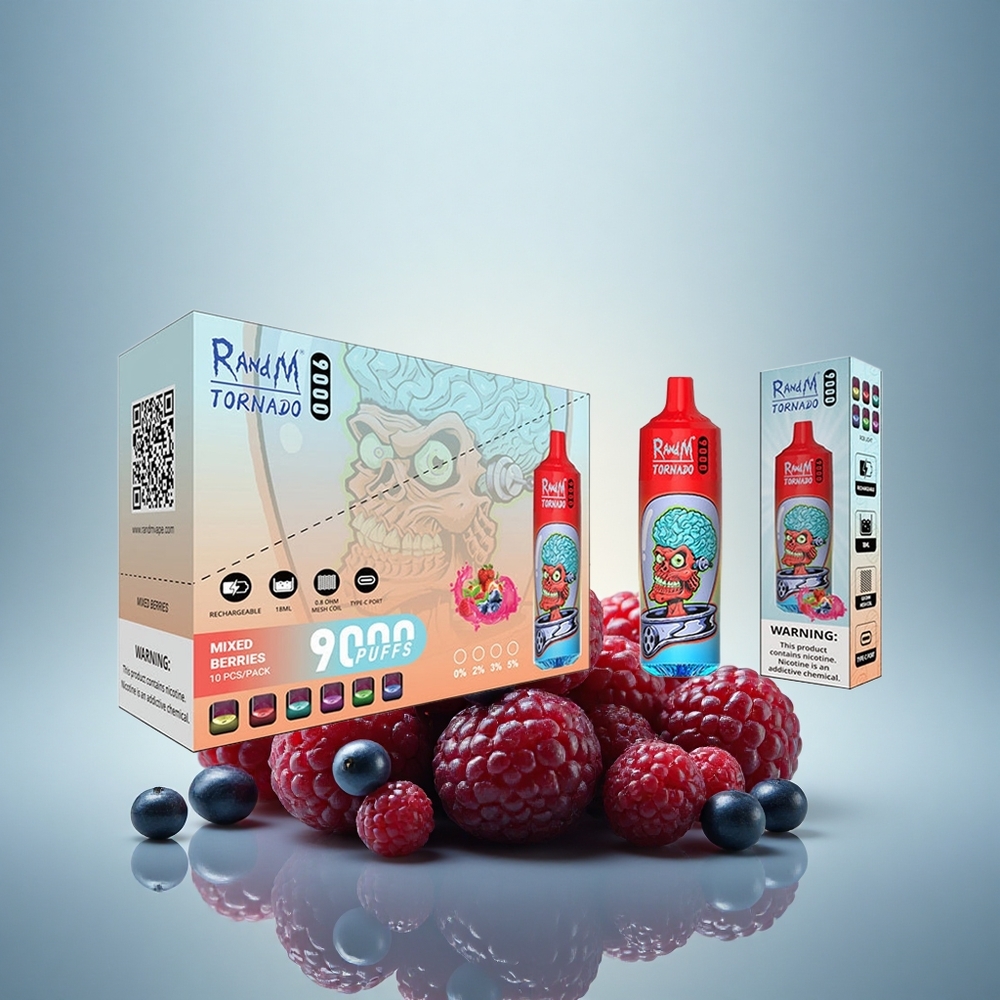 RandM Fumot Tornado 9000 Puffs Baies Mixtes 850 mAh 18 mL