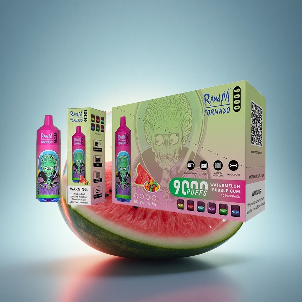 RandM Fumot Tornado 9000 Puffs Chewing Bulle Pastèque 850 mAh 18 mL
