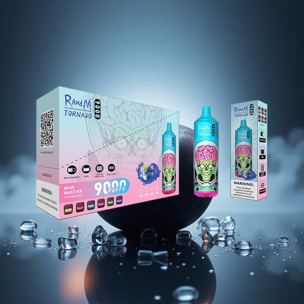 RandM Fumot Tornado 9000 Puffs Dragon Noir Glace 850 mAh 18 mL