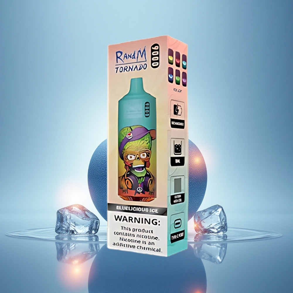 RandM Fumot Tornado 9000 Puffs Glacé Bleu Délicieux avec 18 mL et 850 mAh
