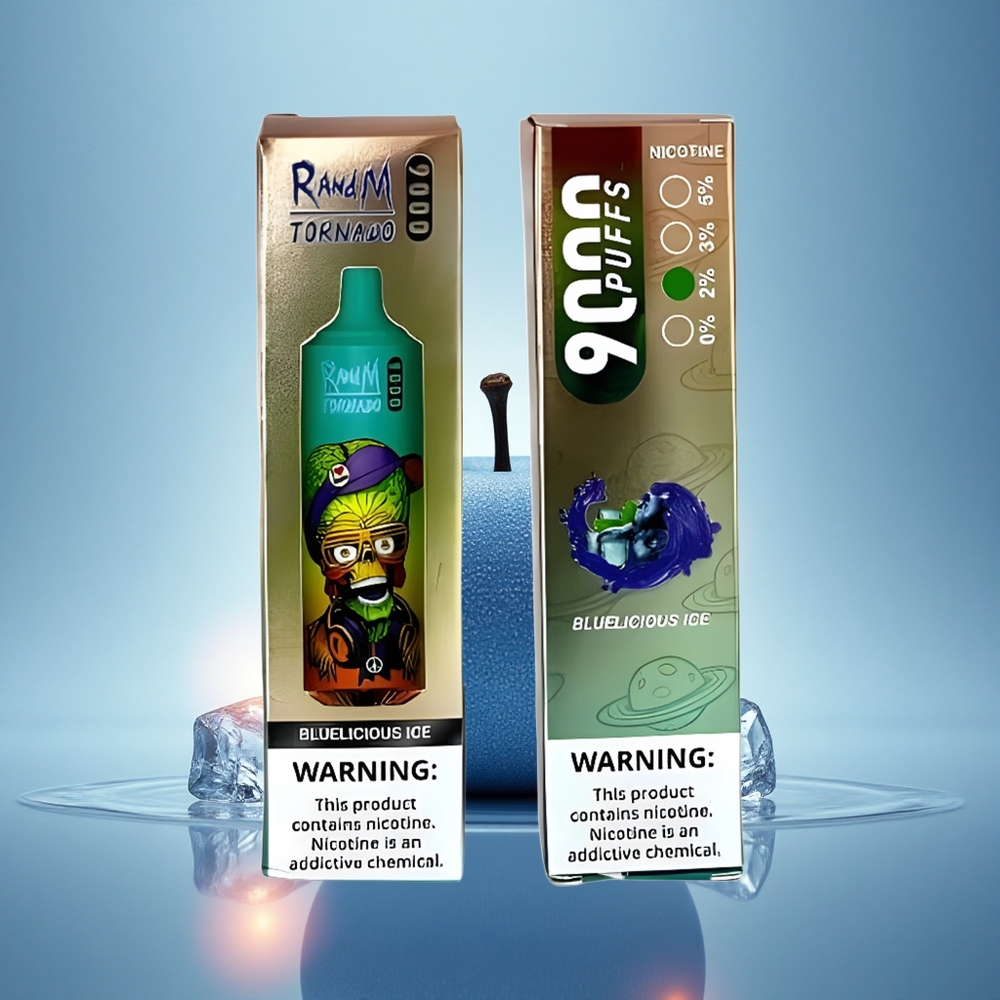 RandM Fumot Tornado 9000 Puffs Glacé Bleu Délicieux avec 18 mL et 850 mAh