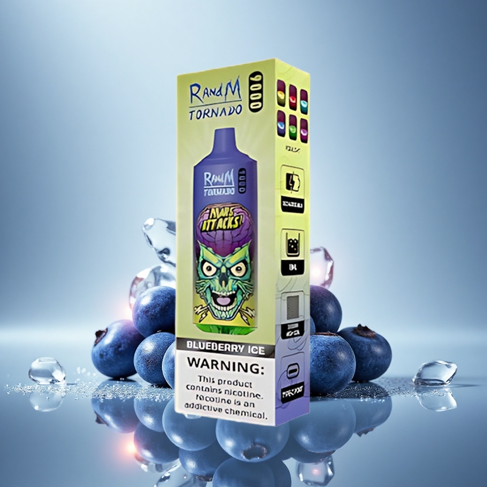 RandM Fumot Tornado 9000 Puffs Glace Myrtille 18 mL 850 mAh