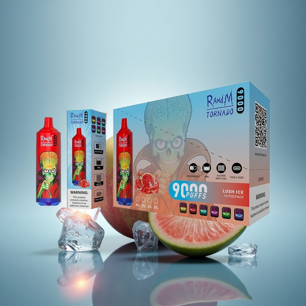 RandM Fumot Tornado 9000 Puffs Glace Rafraîchissante avec 850 mAh et 18 mL