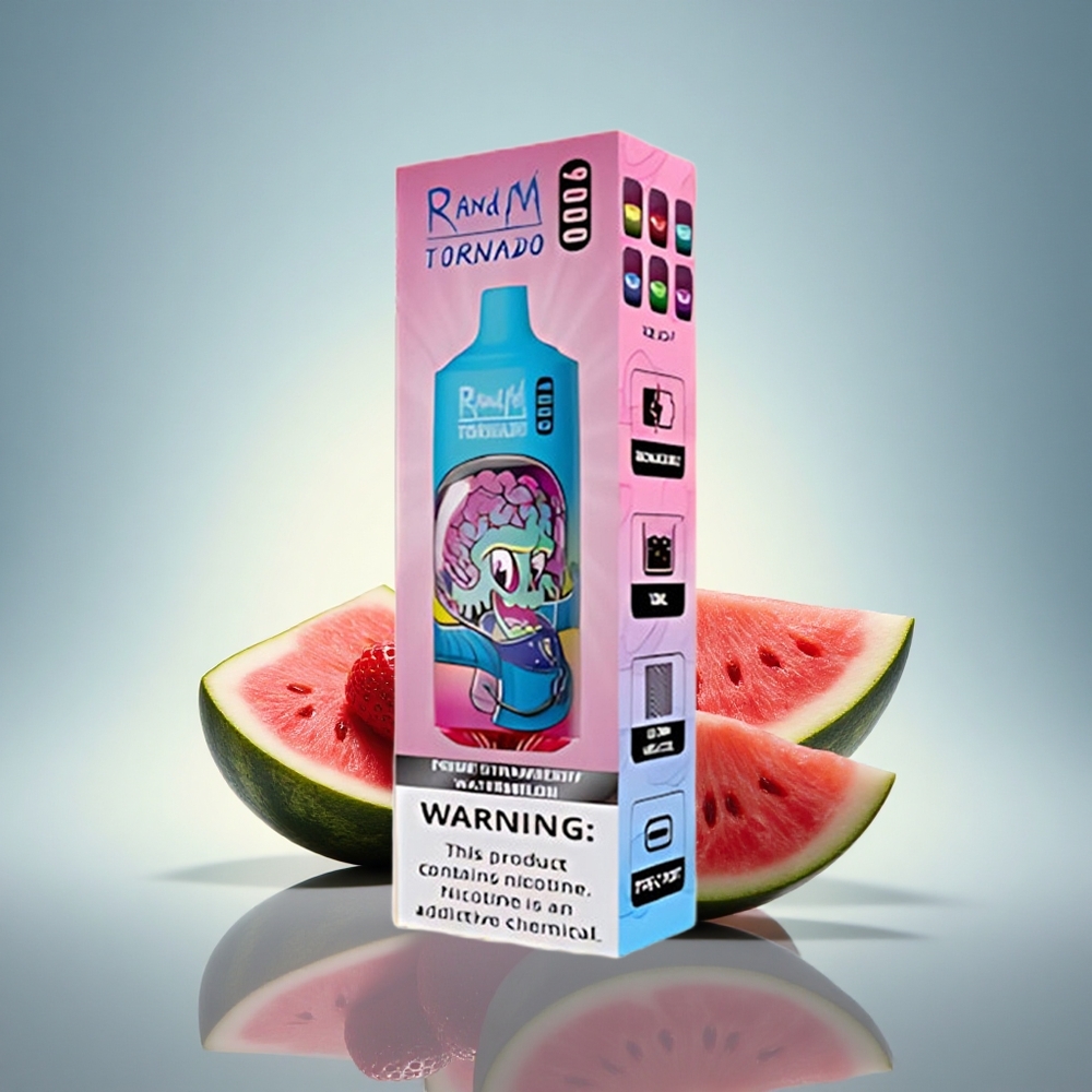 RandM Fumot Tornado 9000 Puffs Prime Fraise Pastèque 850 mAh 18 mL