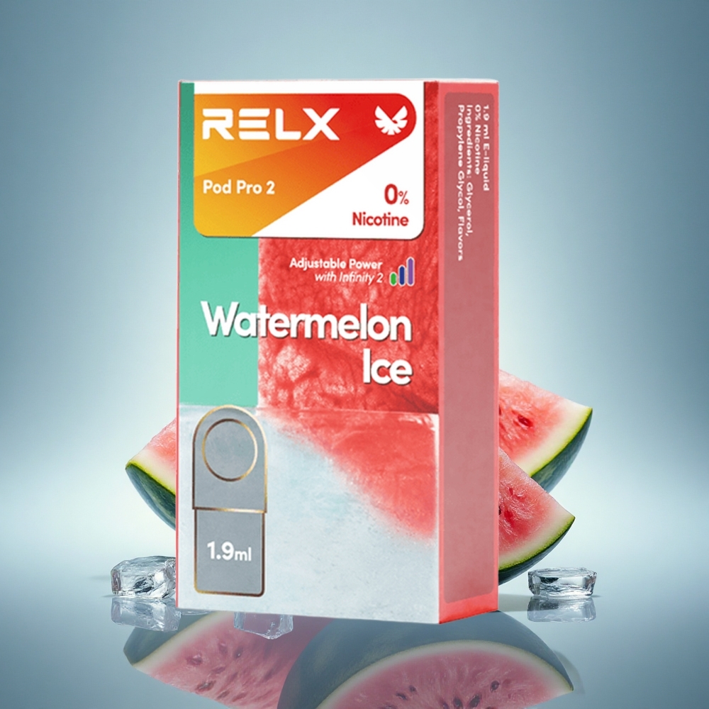 Relx Pod Pro 2 Vape Device Glace à la Pastèque 0mg/ml, 1,9ml, 3 modes (5,5W, 6,5W, 8W)