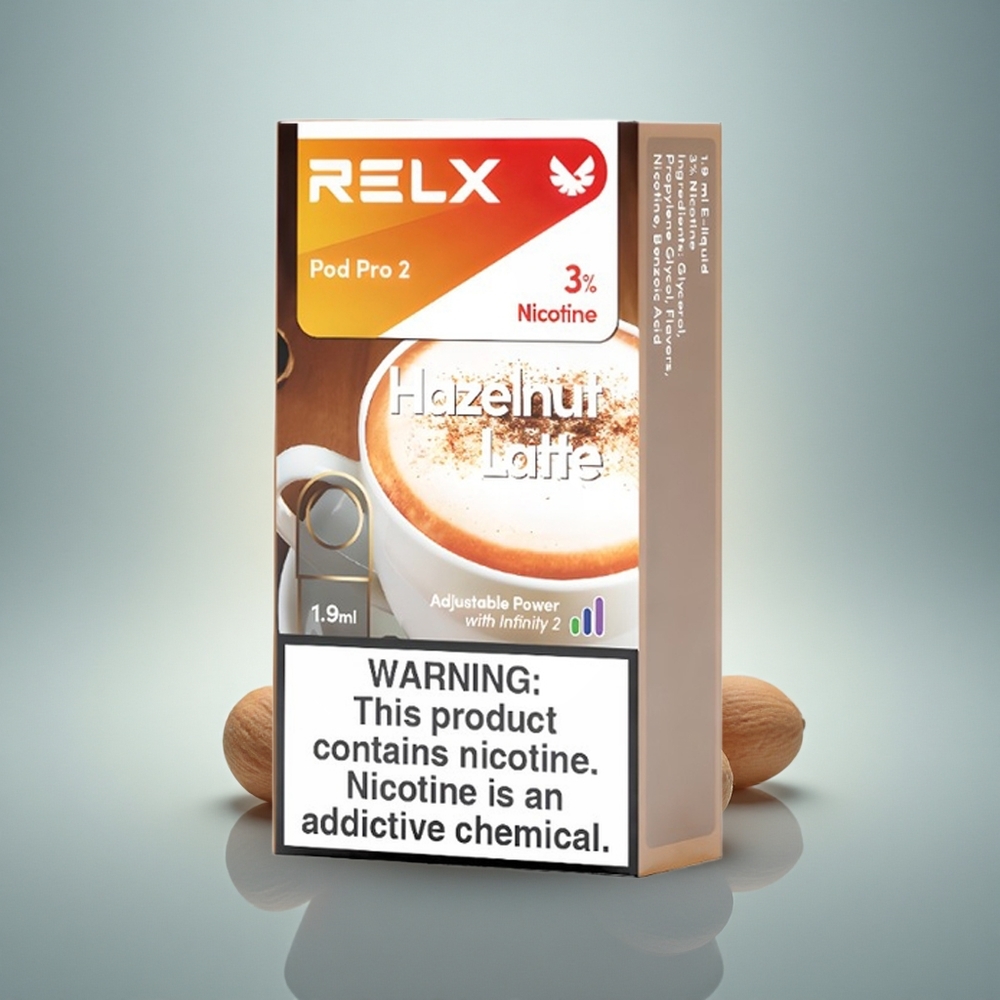 Relx Pod Pro 2 Vape Device Noisette Latte 30mg/ml nicotine - 1,9ml - 5,5W/6,5W/8W